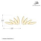 Boucles d'oreilles créatives en forme de feuille en argent sterling 925