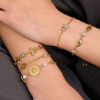 Bracelet pour femme avec pendentif étoile scintillant et design réglable
