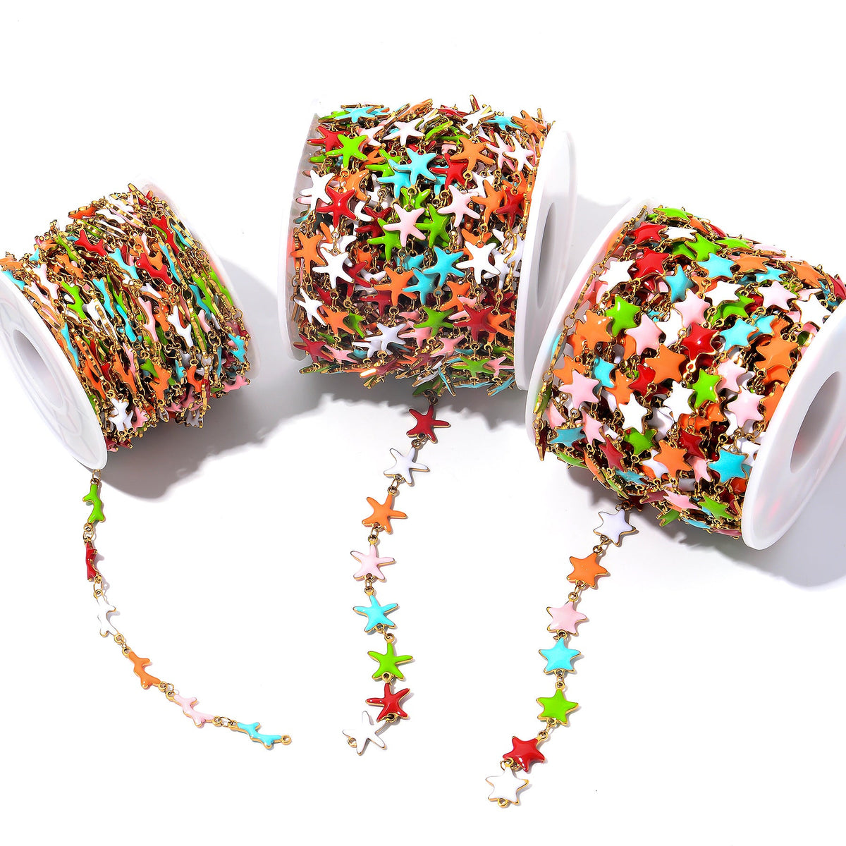 Chaîne de bijoux pour femme avec pendentifs colorés