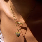 Collier pour femme en acier inoxydable hypoallergénique avec cristaux