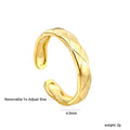 Bague ouverte pour femmes au design incurvé moderne et ajustable