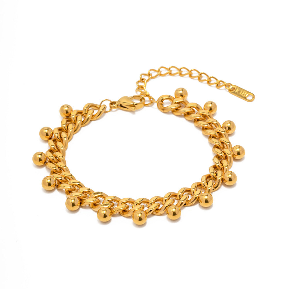 Bracelet pour femme à maillons élégants et perles