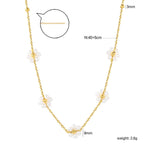 Collier pour femme au design floral avec cristaux