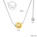 Collier pour femme avec pendentif boule réglable en acier