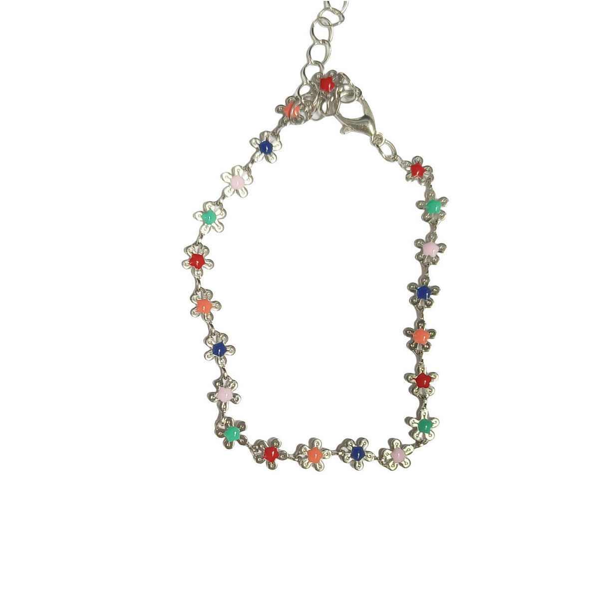Collier ras-du-cou à breloques florales