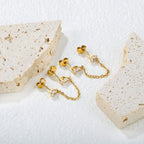 Boucles d'oreilles pendantes pour femme avec cristaux