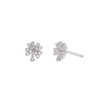 Boucles d'oreilles puces trèfle en argent sterling 925
