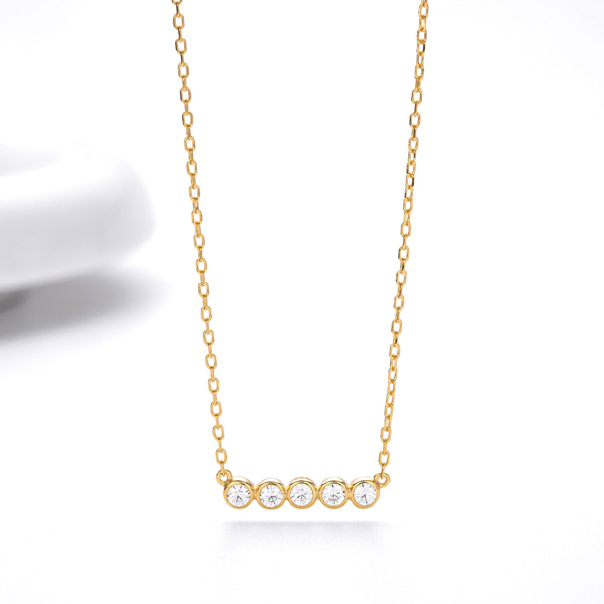 Collier pour femme en argent sterling 925 avec zircons