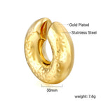 Boucles d'oreilles puces brillantes en acier inoxydable