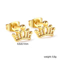 Clous d'oreilles pour femme motif couronne royale