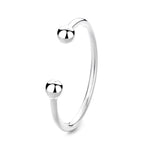 Bague réglable pour femme avec détail sphérique minimaliste