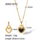 Collier pour femme avec pendentif cœur et détails en zircone