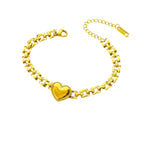 Bracelet à maillons cœur pour femme