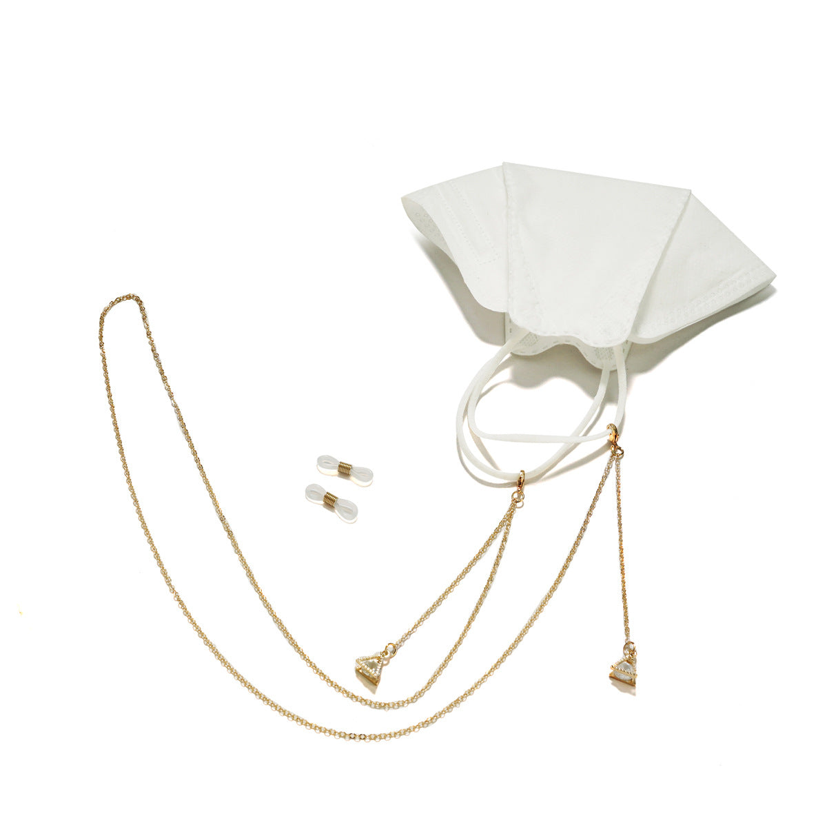 Chaîne de lunettes à motifs géométriques