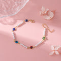 Bracelet perles et mauvais œil coloré