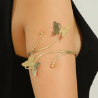 Bracelet rigide pour femme avec motifs floraux