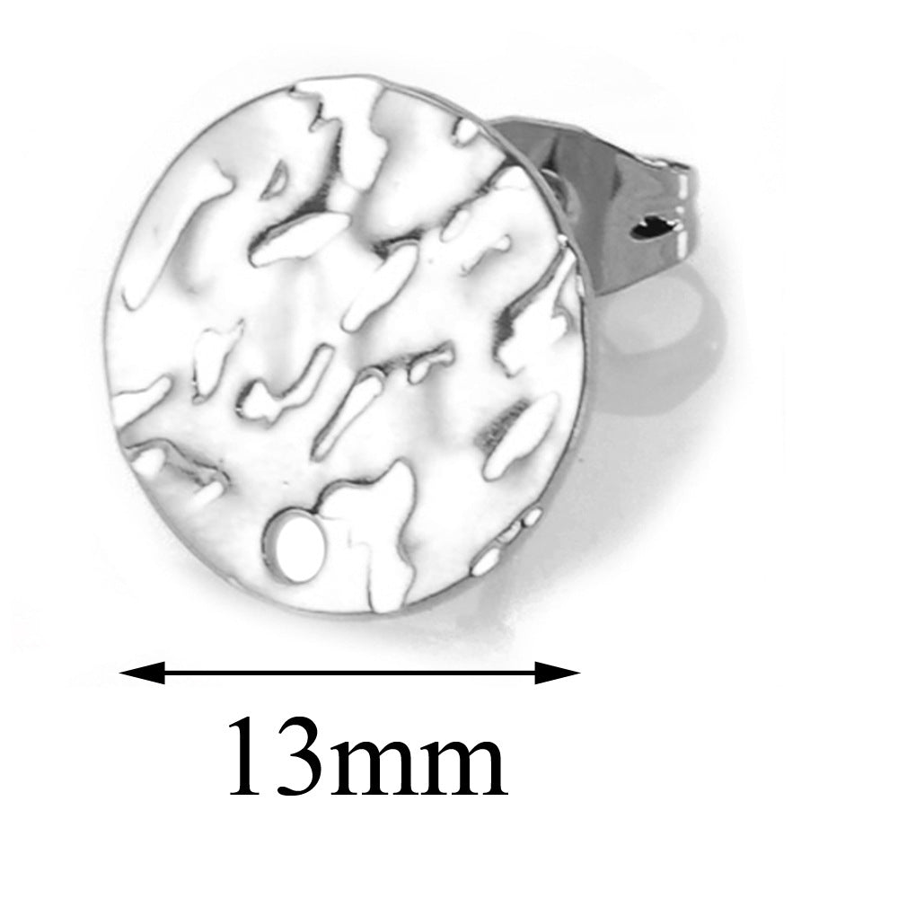 Clous d'oreilles pour femme design rond texturé