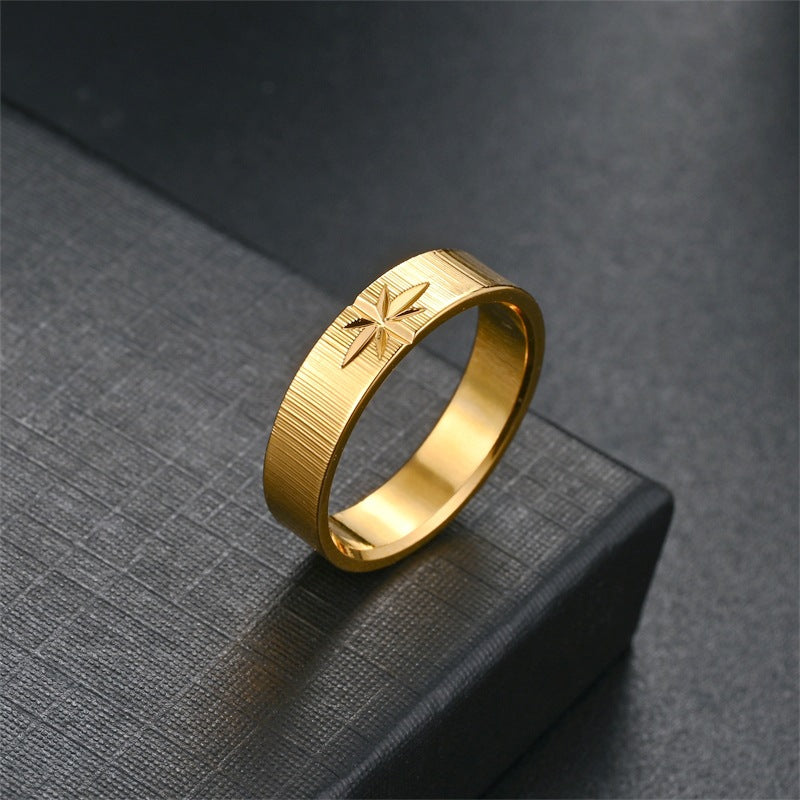Bague pour homme avec structure de lignes artistique