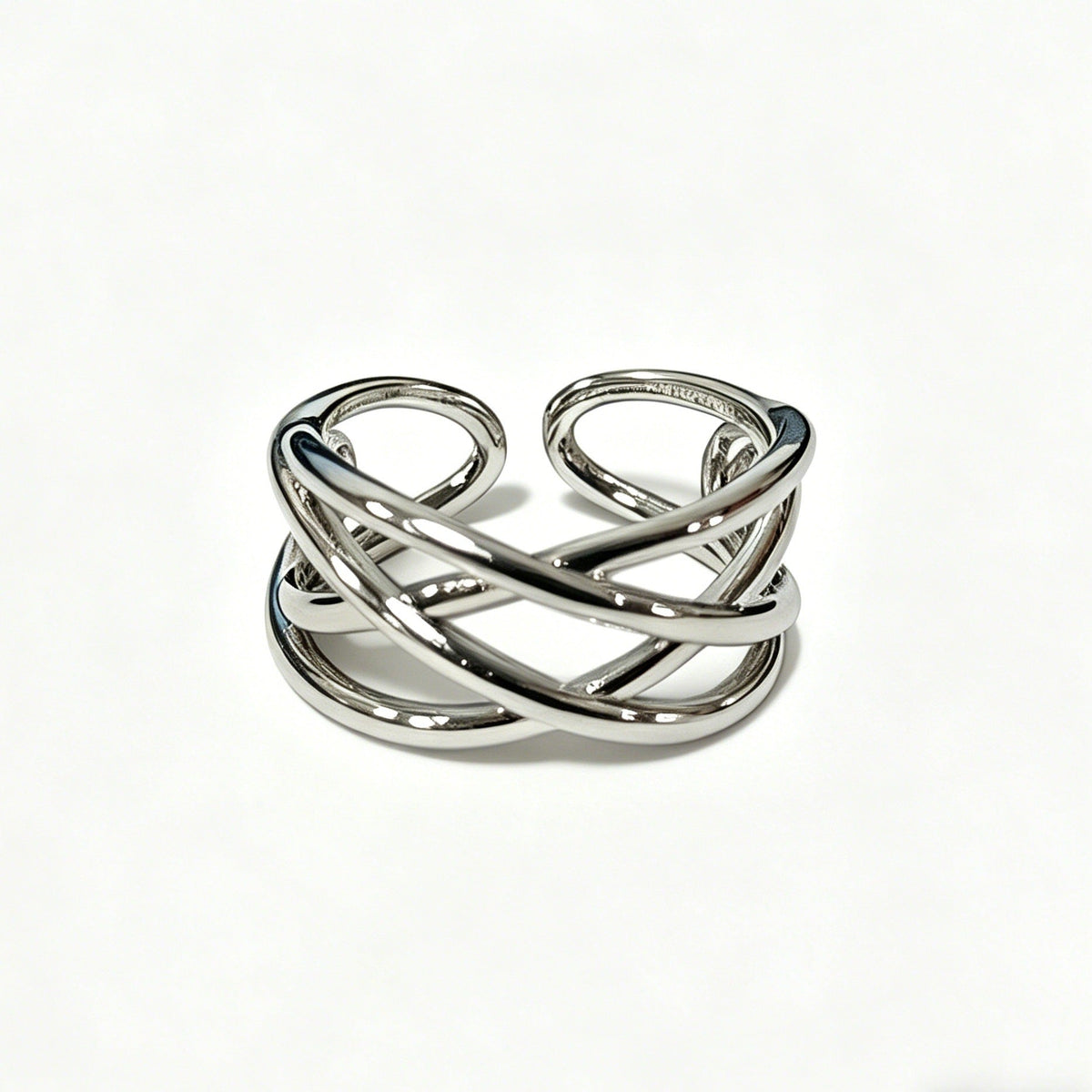 Bague moderne pour femme design ondulé