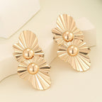 Boucles d'oreilles à motif plissé pour femme