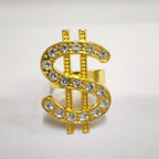 Bague signe dollar