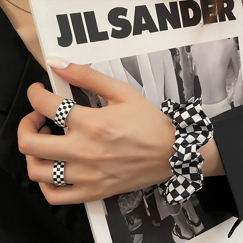 Ensemble chouchou et bague tendance pour femme