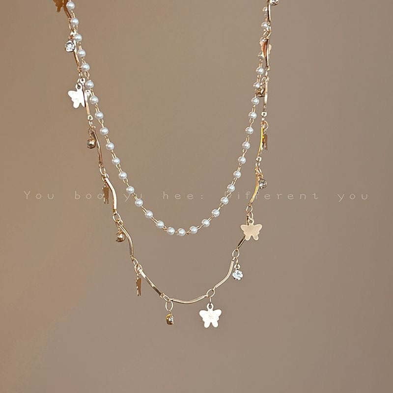 Collier superposé en opale et perles