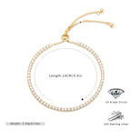 Bracelet pour femme en argent sterling 925 avec zircons étincelants