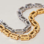 Bracelet pour femme en acier inoxydable avec zircons