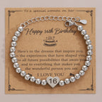 Bracelet pour femme avec pendentif cœur et breloque personnalisable