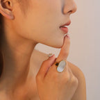Bague pour femme avec incrustation de coquillage