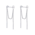 Boucles d'oreilles pour femme avec chaînes délicates et accents scintillants