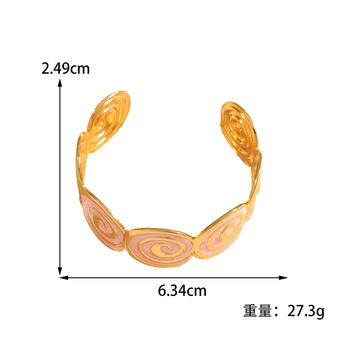 Bracelet jonc pour femme design spirale