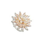 Bague en cristal de haute qualité avec motif floral