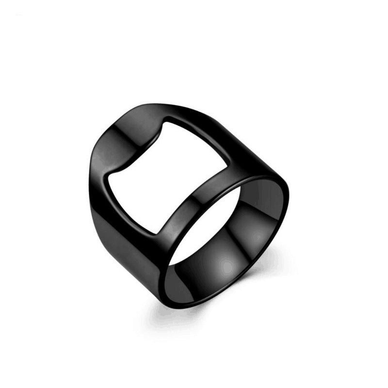 Bague pour homme au design moderne à maillons et blocs