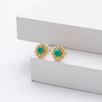 Boucles d'oreilles pour femme motif floral en argent sterling 925