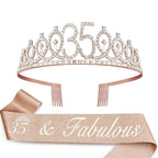 Couronne de princesse en cristal pour femme avec inscription 30 & Fabulous