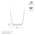Collier pour femme en argent sterling 925 avec zircons