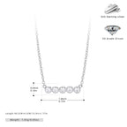 Collier pour femme en argent sterling 925 avec zircons