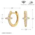 Créoles pour femme en argent sterling 925 avec zircons