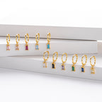 Boucles d'oreilles pendantes avec pendentif zircone