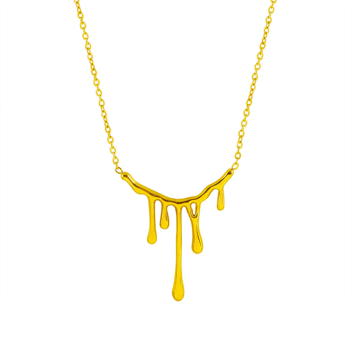 Collier moderne pour femme au design goutte créatif