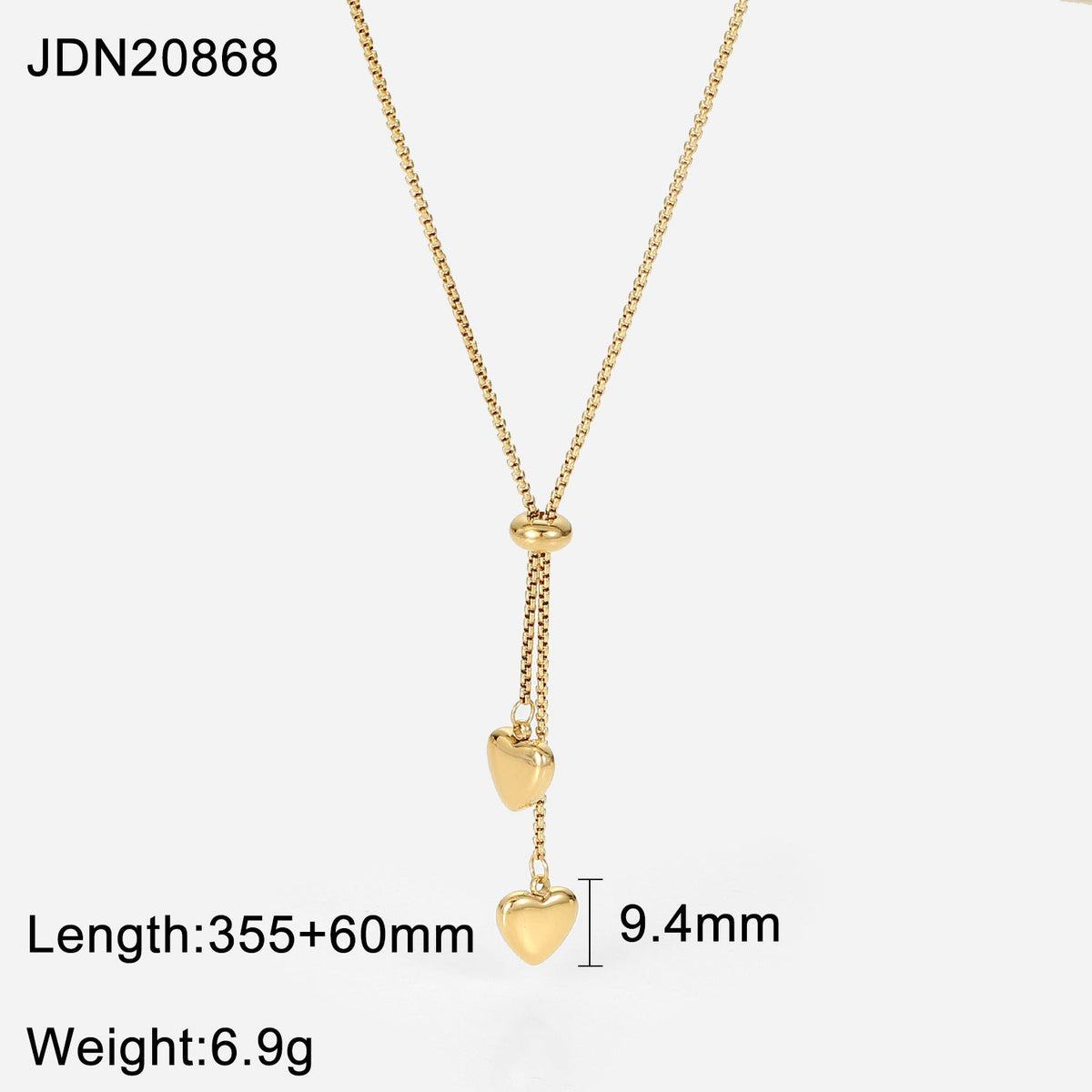 Bracelet pour femme avec perles élégantes et pendentif en forme de cœur
