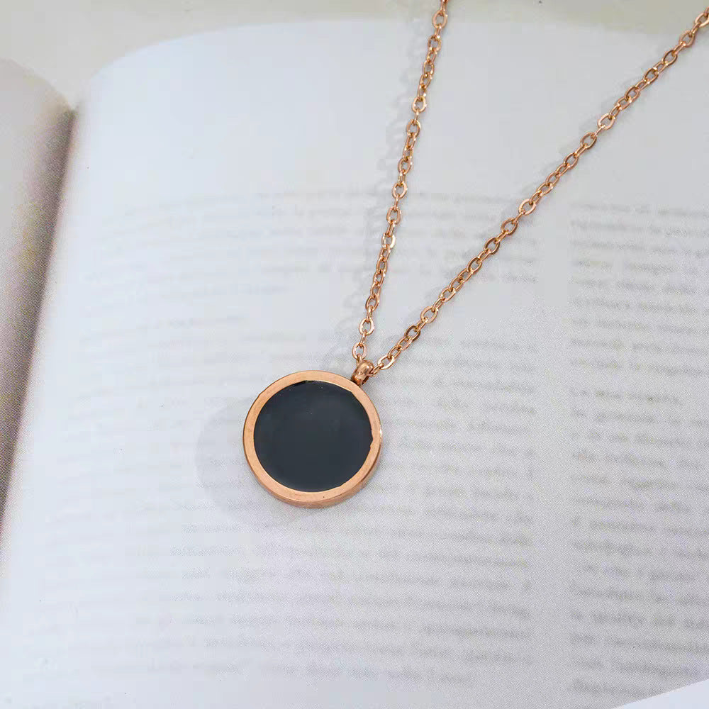 Collier pendentif rond simple pour femme