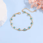 Bracelet de perles en forme de cœur