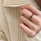 Bague pour femme au design floral avec dorure
