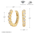 Créoles pour femme avec zircons et argent sterling 925