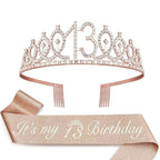 Couronne de princesse en cristal pour femme avec inscription 30 & Fabulous