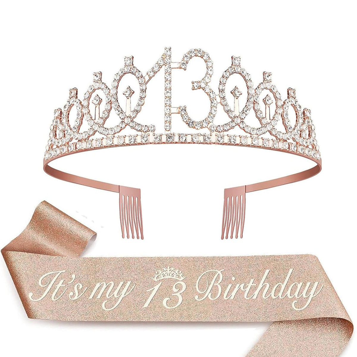 Couronne de princesse en cristal pour femme avec inscription 30 & Fabulous