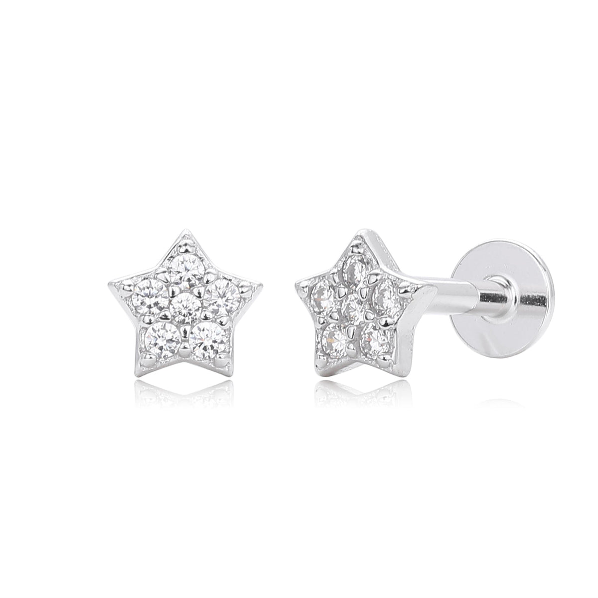 Boucles d'oreilles étoiles en argent sterling 925